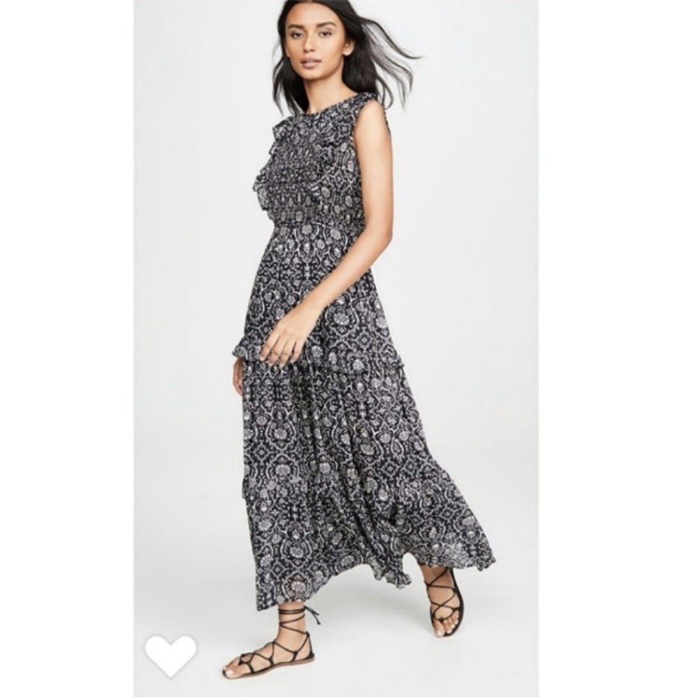 Banjanan - Iris tiered cotton floral maxi dress size M